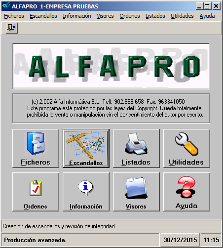 AlfaPro Producción y Escandallos